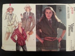 7143 VOGUE UNLINED LOOSE LONGER BUTTONS OR NOT JACKET PATTERN 16